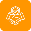 Reliable and durable orange icon